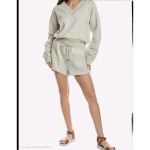 NWT Free People Movement Intercept Romper in Heather Grey Size SMALL